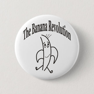 REVOLUTIE BANANEN RONDE BUTTON 5,7 CM
