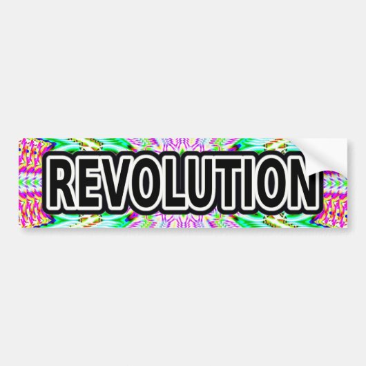 Revolutie bumpersticker (Voorkant)