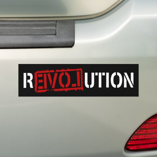 Revolutie Bumpersticker (Op auto)