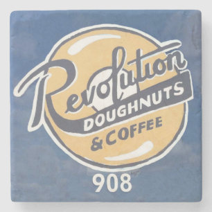 Revolutie Doughnoten, Decatur, Ga. Marble Stone Co Stenen Onderzetter