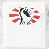 Revolutie eerst ovale sticker (Tas)