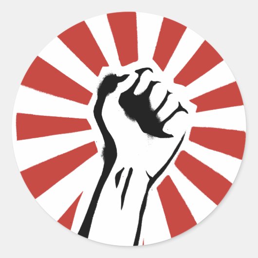 Revolutie eerst ronde sticker (Voorkant)