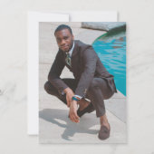 Revolutie | Foto van Gold & Black Afstudeerder Kaart (Achterkant)