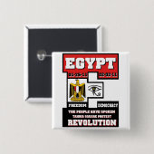 Revolutie in Egypte Vierkante Button 5,1 Cm (Voorkant /achterkant)