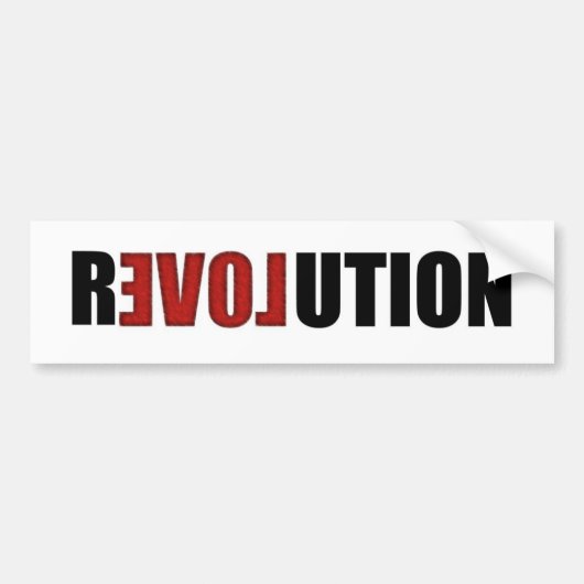Revolutie (Liefde) Bumpersticker (Voorkant)