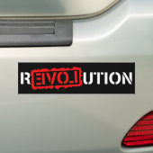 Revolutie met liefde! bumpersticker (Op auto)