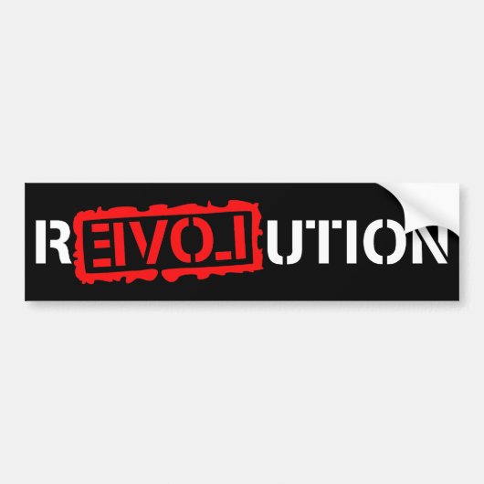 Revolutie met liefde! bumpersticker (Voorkant)