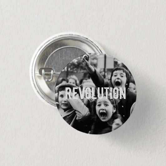 Revolutie! Ronde Button 3,2 Cm (Voorkant /achterkant)