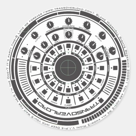 Revolutie Ronde Sticker (Voorkant)