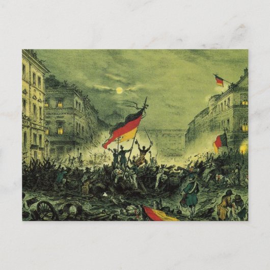 Revolutie van 1848 in Berlijn Briefkaart (Voorkant)