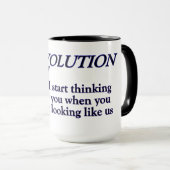 Revolutie versus evolutie mok (Voorkant rechts)