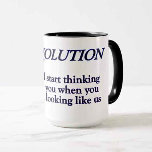 Revolutie versus evolutie mok (Voorkant rechts)