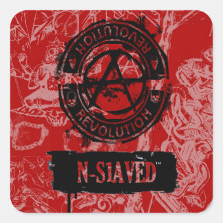 Revolutieslapticker Vierkante Sticker