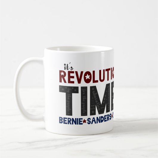 Revolutietijd - Bernie Sanders 2016 Koffiemok (Links)