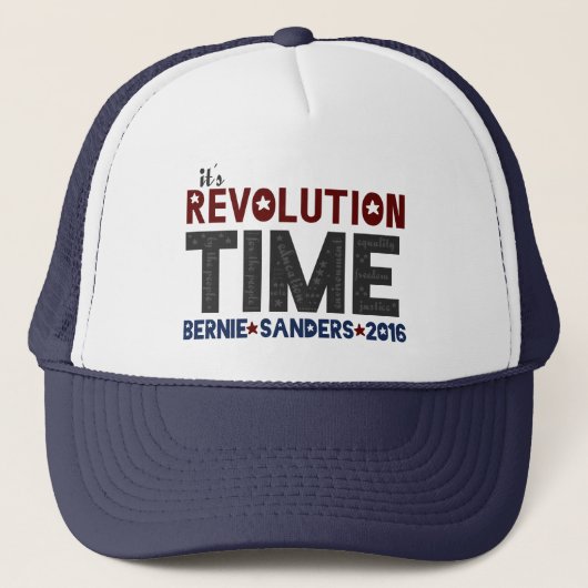 Revolutietijd - Bernie Sanders 2016 Trucker Pet (Voorkant)