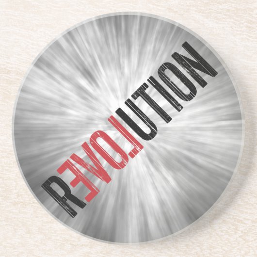 rEVOLution Achterbaan Zandsteen Onderzetter (Voorkant)