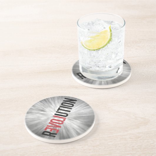 rEVOLution Achterbaan Zandsteen Onderzetter (Zijkant)