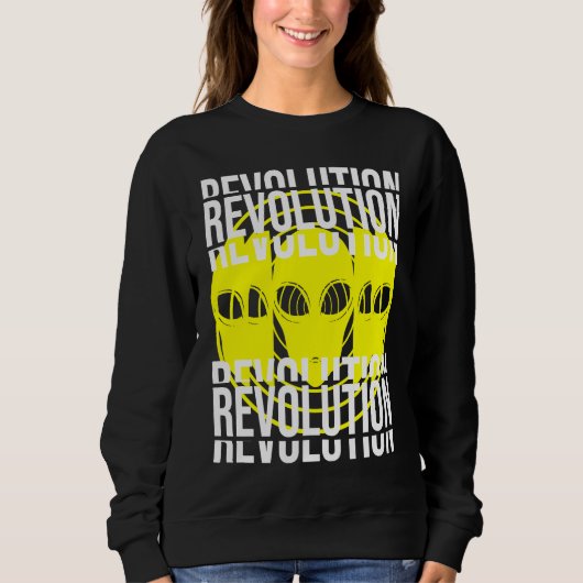 Revolution Alien  Sad Aesthetic Edgy Streetwear Trui (Voorkant)