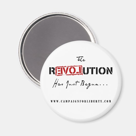 Revolution Button Magneet (Voorkant / Achterkant)