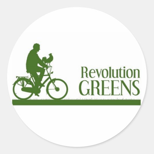 Revolution Greens Ronde Sticker (Voorkant)