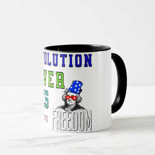 Revolution Never Dies (1776), een Mok over vrijhei (Voorkant rechts)