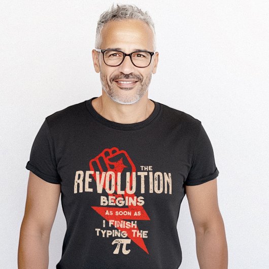 Revolution PI nummer sarcastische Wiskunde geek T-shirt