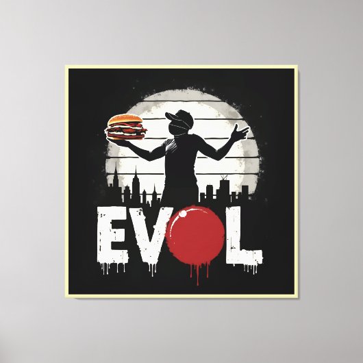 Revolution Sandwich – Bold Street Art Graphic Canvas Afdruk (Voorkant)