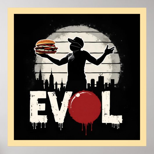 Revolution Sandwich – Bold Street Art Graphic Poster (Voorkant)