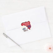 Revolutionair denkende aap ronde sticker (Envelop)