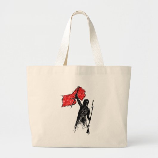 Revolutionair! Grote Tote Bag (Voorkant)