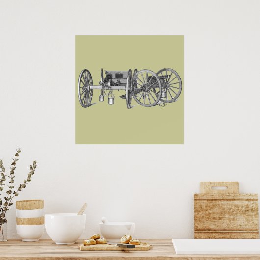 Revolutionair kanonprinten poster (Keuken)