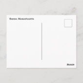 Revolutionair soldaat in Boston, MA Briefkaart (Achterkant)