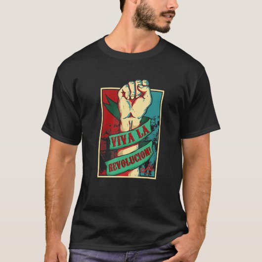 Revolutionair Viva La Revolucion Che Guevara T-shirt (Voorkant)