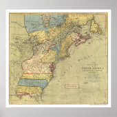 Revolutionaire Amerikaanse kaart 1771 Poster (Voorkant)