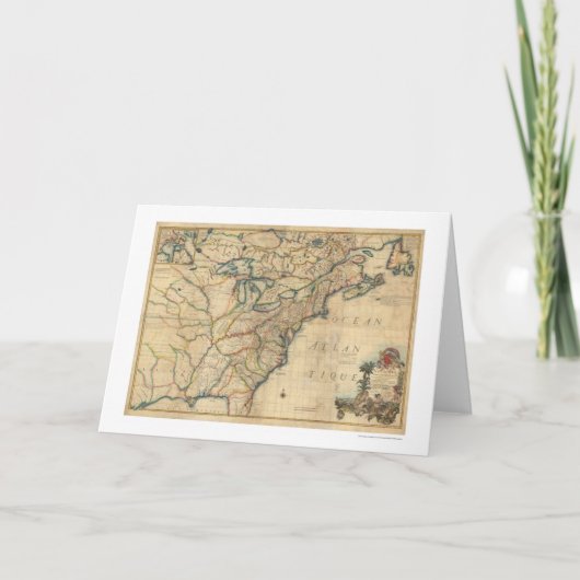 Revolutionaire Amerikaanse kaart - 1777 (Voorkant)