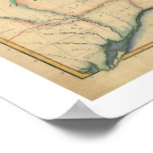 Revolutionaire Amerikaanse kaart - 1777 Poster (Hoek)