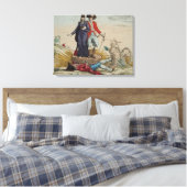 Revolutionaire cartoon over Tithes Canvas Afdruk (Insitu (Slaapkamer))