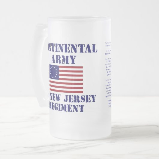 Revolutionaire Eerste Oorlog New Jersey Regiment G Matglas Bierpul (Voorkant links)