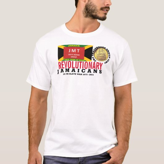 REVOLUTIONAIRE JAMAICANEN Heren Basic T-Shirt (Voorkant)