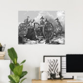 Revolutionaire Molly Pitcher Cannon Print (Thuiskantoor)