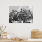 Revolutionaire Molly Pitcher Cannon Print (Keuken)