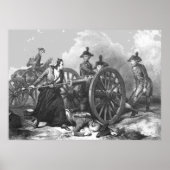 Revolutionaire Molly Pitcher Cannon Print (Voorkant)