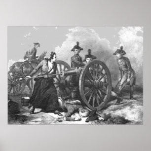 Revolutionaire Molly Pitcher Cannon Print