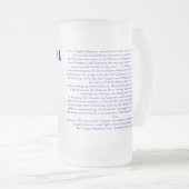 Revolutionaire Oorlog 1st Virginia Regiment Glass Matglas Bierpul (Voorkant rechts)