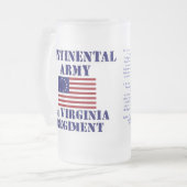 Revolutionaire Oorlog 1st Virginia Regiment Glass Matglas Bierpul (Voorkant links)