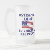 Revolutionaire Oorlog 1st Virginia Regiment Glass Matglas Bierpul (Links)