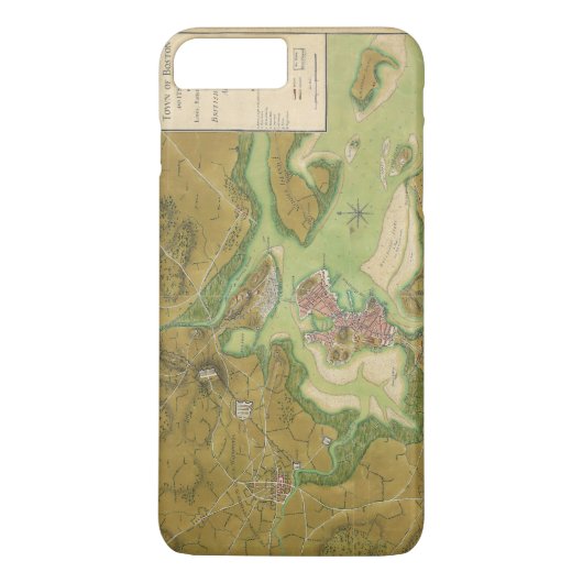 Revolutionaire Oorlog Kaart van Boston Harbor 1776 Case-Mate iPhone Case (Achterkant)