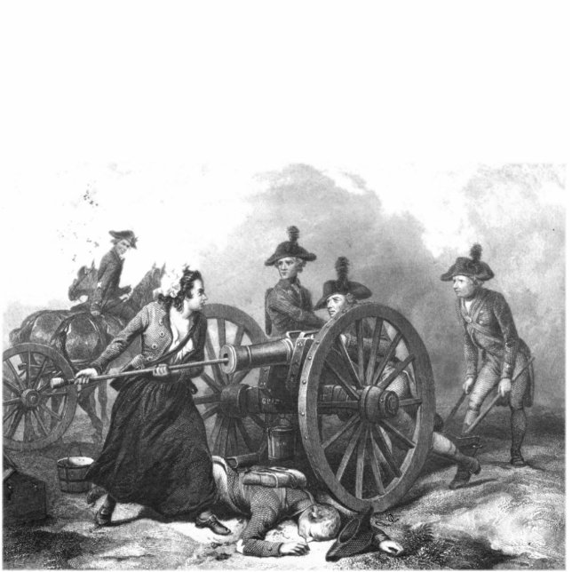 Revolutionaire Oorlog Molly Pitcher Cannon Foto Sc Staand Fotobeeldje (Voorkant)