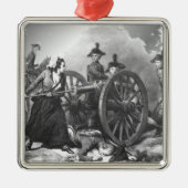 Revolutionaire Oorlog Molly Pitcher Cannon Ornamen Metalen Ornament (Voorkant)