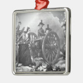 Revolutionaire Oorlog Molly Pitcher Cannon Ornamen Metalen Ornament (Links)